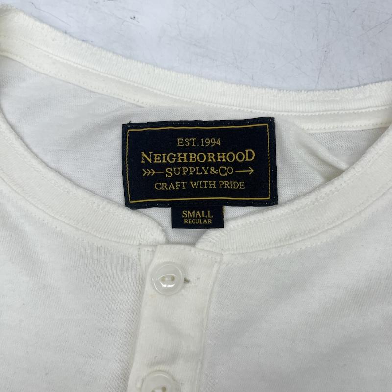 ネイバーフッド NEIGHBORHOOD Tシャツ 半袖 15ss 半袖 ロゴ Tシャツ ヘンリーネック ワンポイント グラフィック S ロゴ、文字 白 / ホワイト / white メンズ USED 古着 中古 50160791