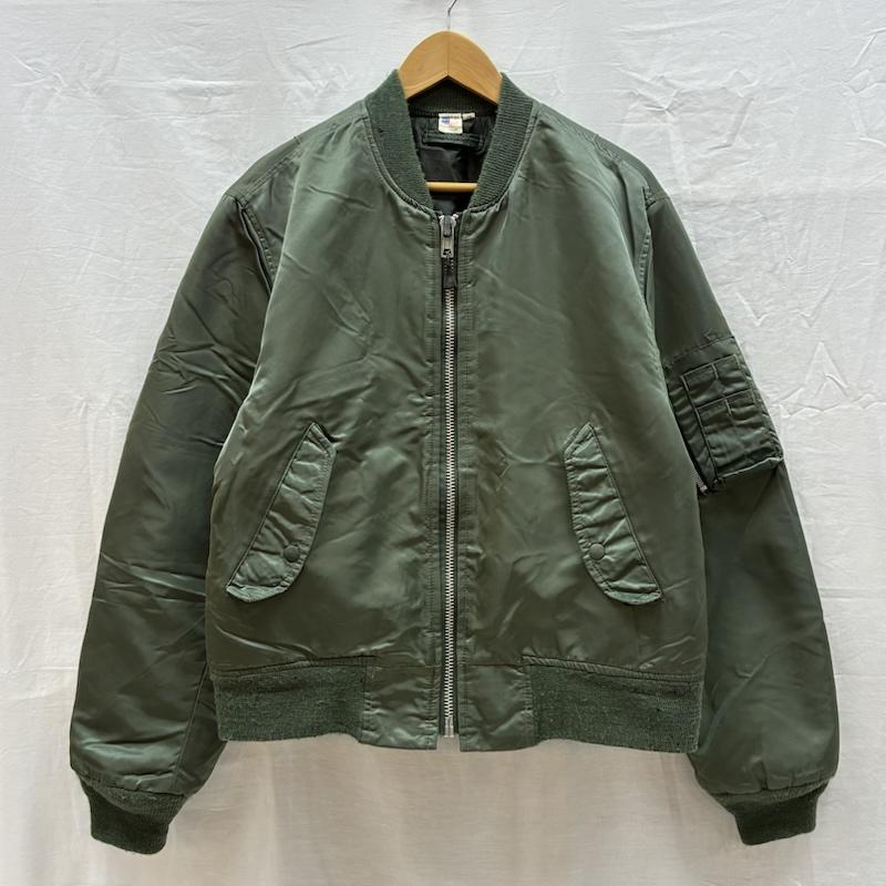 ヴィンテージ VINTAGE ジャケット、上着 フライトジャケット USA製 IDEAL ジッパー ナイロン MA-1 ボンバー フライトジャケット ミリタリー L メンズ USED 古着 中古 50160792