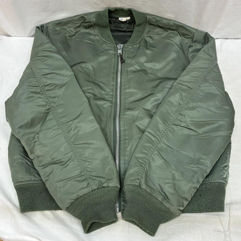 ヴィンテージ VINTAGE ジャケット、上着 フライトジャケット USA製 IDEAL ジッパー ナイロン MA-1 ボンバー フライトジャケット ミリタリー L メンズ USED 古着 中古 50160792