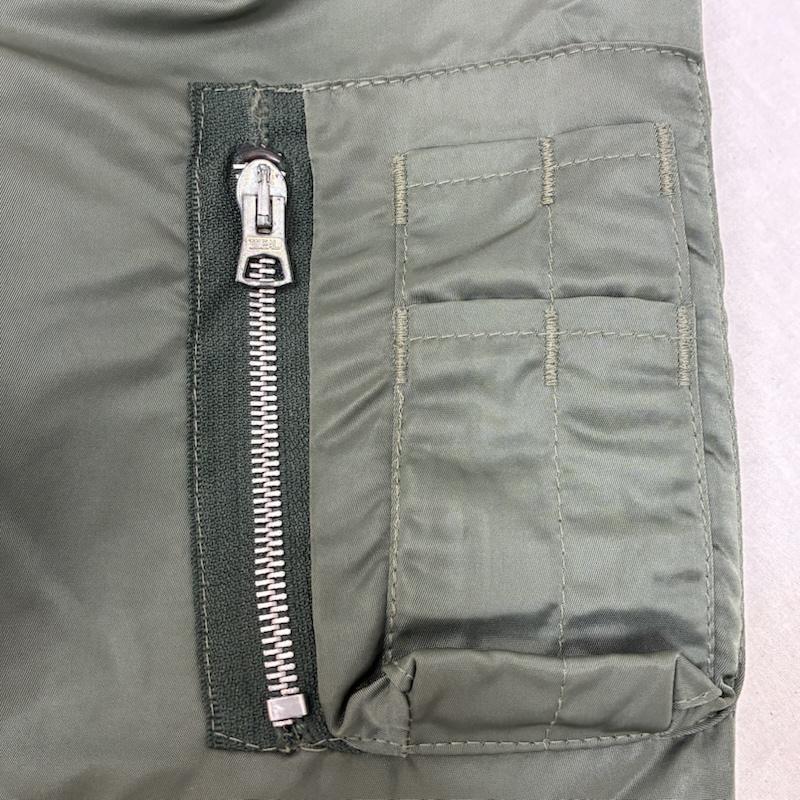 ヴィンテージ VINTAGE ジャケット、上着 フライトジャケット USA製 IDEAL ジッパー ナイロン MA-1 ボンバー フライトジャケット ミリタリー L メンズ USED 古着 中古 50160792