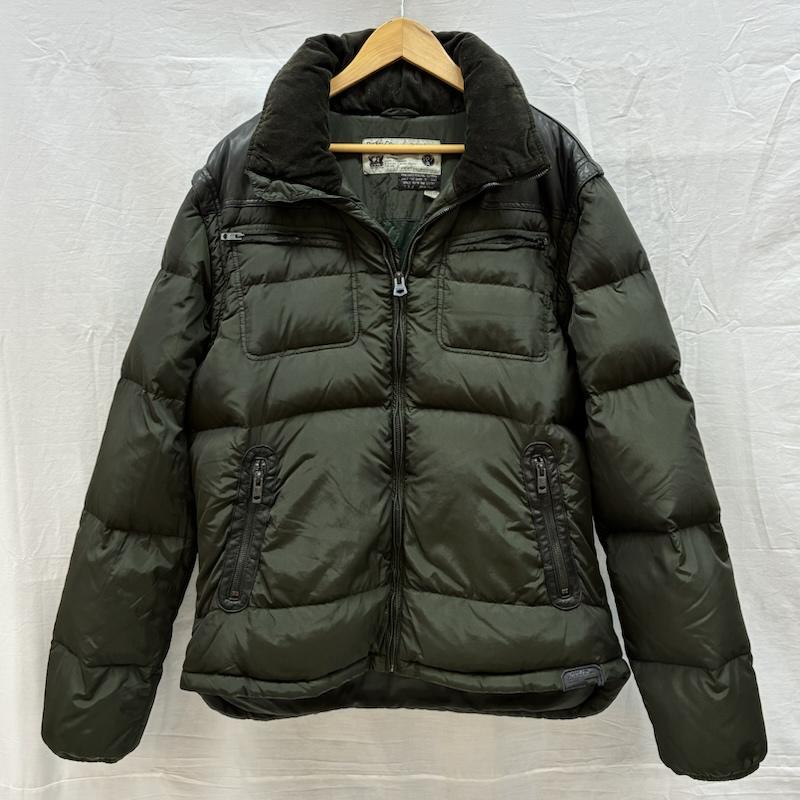 ディーゼル DIESEL ジャケット、上着 ダウンジャケット シープ レザー ナイロン 切替 3WAY ダウンジャケット 収納フード ベスト XXL メンズ USED 古着 中古 50160798
