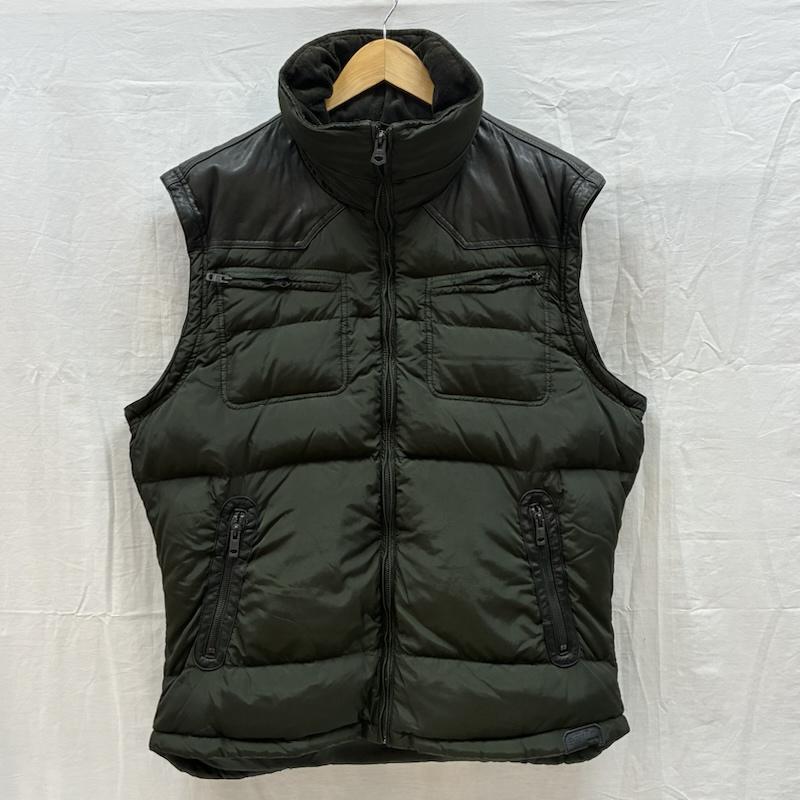 ディーゼル DIESEL ジャケット、上着 ダウンジャケット シープ レザー ナイロン 切替 3WAY ダウンジャケット 収納フード ベスト XXL メンズ USED 古着 中古 50160798