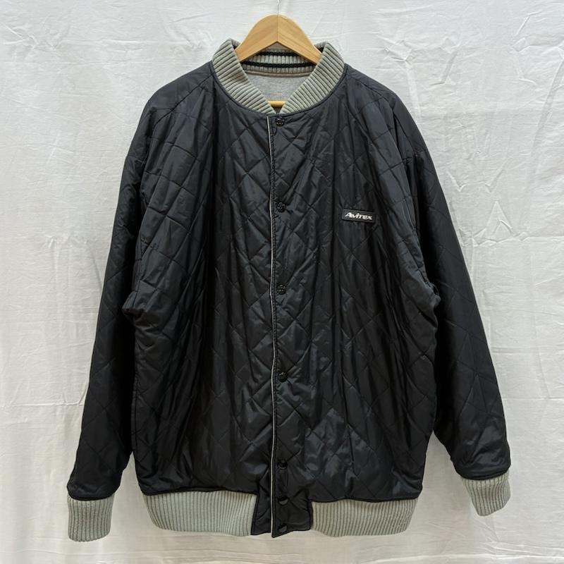 アヴィレックス AVIREX ジャケット、上着 ジャンパー、ブルゾン 90s コットン ナイロン リバーシブル ヴァーシティ ジャケット スタジャン キルティング L メンズ USED 古着 中古 50160800