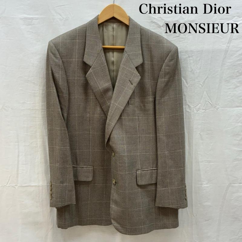 クリスチャンディオールムッシュ CHRISTIANDIORMONSIEUR ジャケット、上着 ジャケット、ブレザー オールド ウール シルク 2B テーラード ジャケット ブレザー 裏地 CDロゴ - メンズ USED 古着 中古 50160801