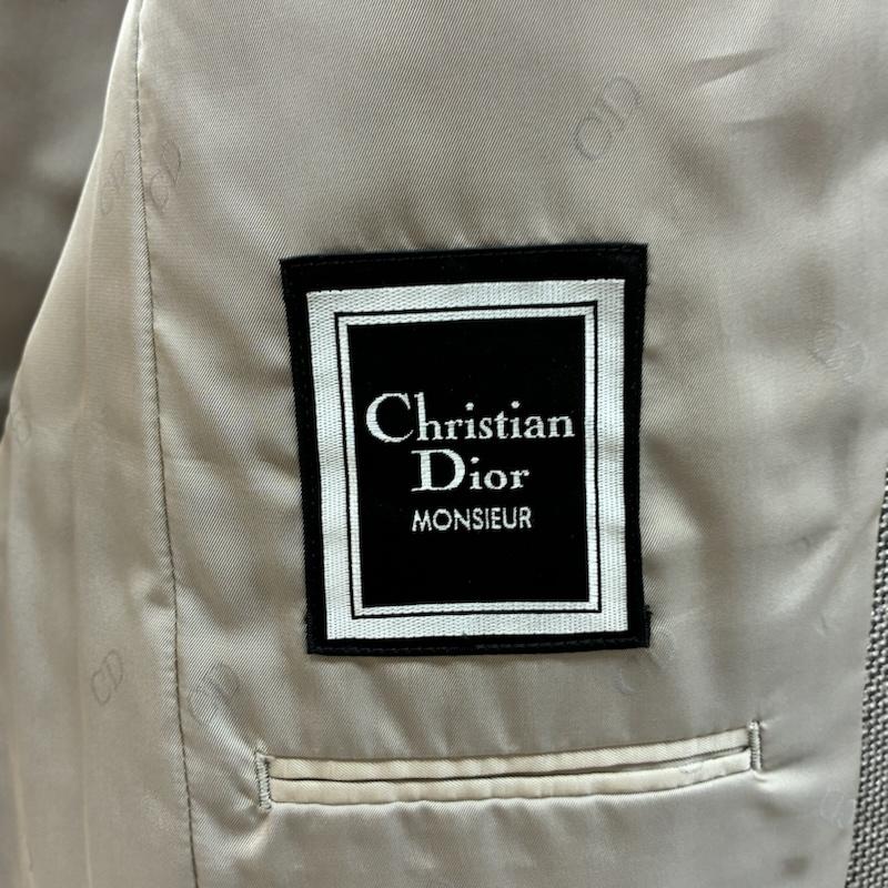クリスチャンディオールムッシュ CHRISTIANDIORMONSIEUR ジャケット、上着 ジャケット、ブレザー オールド ウール シルク 2B テーラード ジャケット ブレザー 裏地 CDロゴ - メンズ USED 古着 中古 50160801