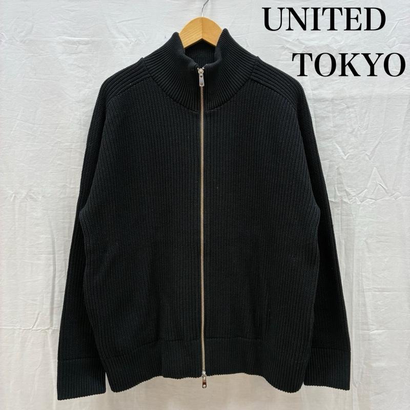 ユナイテッドトウキョウ UNITED TOKYO ニット、セーター 長袖 ウール リブ ジップ ドライバーズ ニット セーター 135631001 2 メンズ USED 古着 中古 50160802