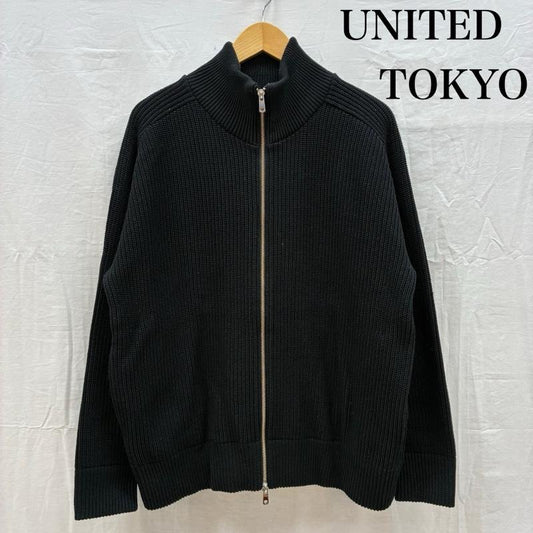 ユナイテッドトウキョウ UNITED TOKYO ニット、セーター 長袖 ウール リブ ジップ ドライバーズ ニット セーター 135631001 2 メンズ USED 古着 中古 50160802