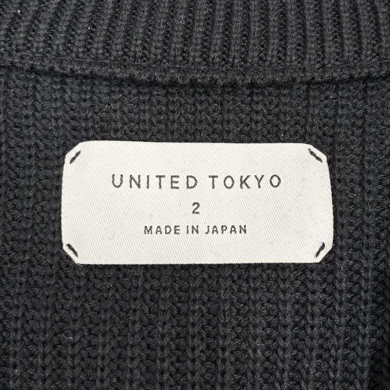 ユナイテッドトウキョウ UNITED TOKYO ニット、セーター 長袖 ウール リブ ジップ ドライバーズ ニット セーター 135631001 2 メンズ USED 古着 中古 50160802