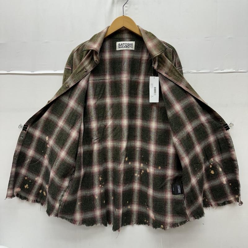 古着 USED シャツ、ブラウス 長袖 26SS SATOSHI NAKAMOTO PATCHWORK FLANNEL パッチワーク カットオフ フランネル チェック シャツ L 赤 / レッド / red X 緑 / グリーン / green X マルチカラー / マルチカラー / multicolor メンズ USED 古着 中古 50160805