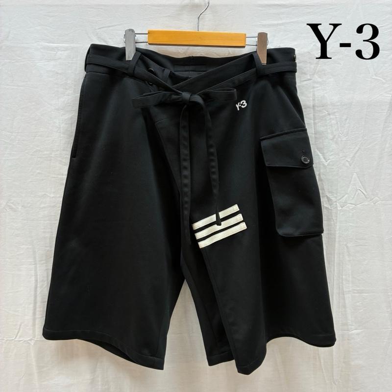 ワイスリー Y-3 パンツ ショートパンツ スリーストライプス ワイド ラップ カーゴ ハーフパンツ S メンズ USED 古着 中古 50160806