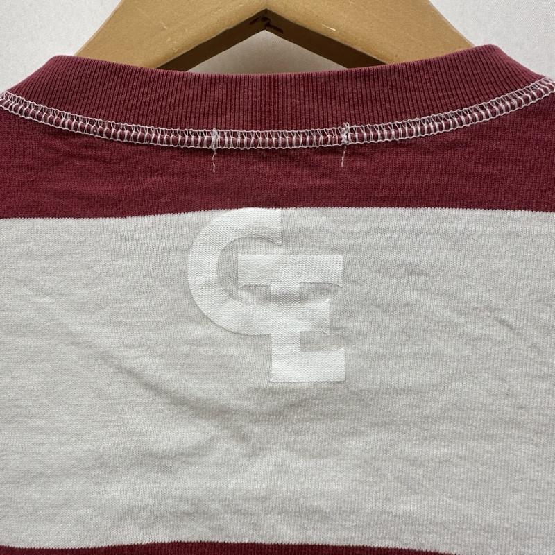 グッドイナフ GOODENOUGH Tシャツ 長袖 90s ヘンリーネック ボーダー ロンT M 白 / ホワイト / white X 赤 / レッド / red メンズ USED 古着 中古 50160808