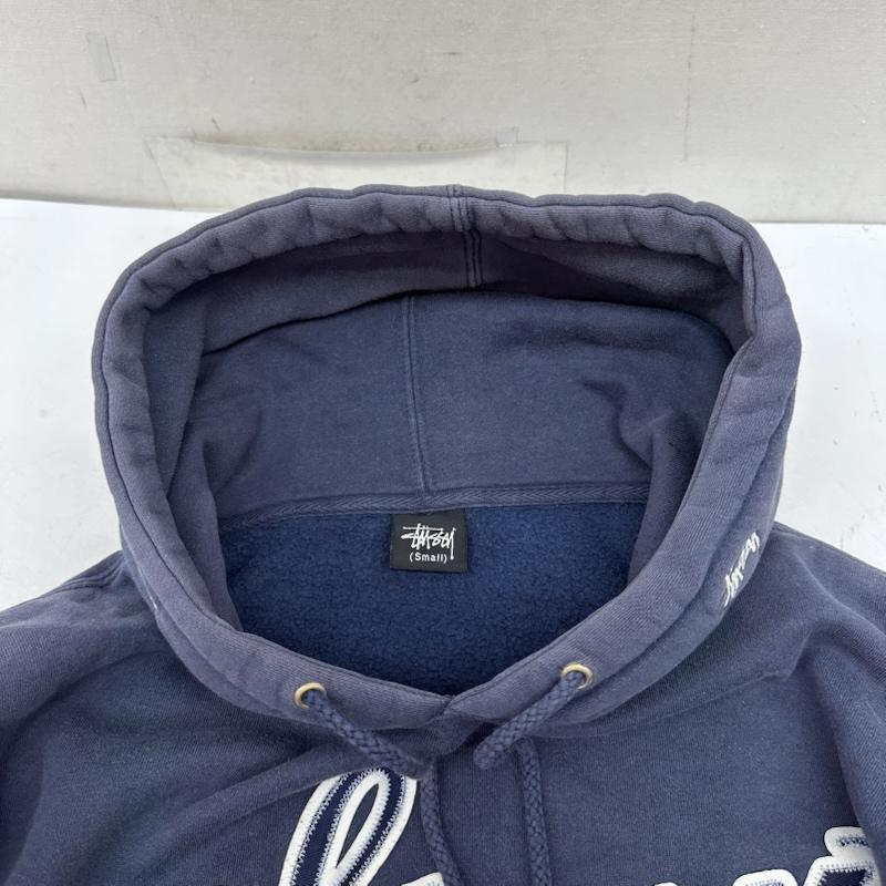 ステューシー STUSSY パーカー 長袖 00s 25周年 ロゴ 刺繍 パーカー S 紺 / ネイビー / navy メンズ USED 古着 中古 50160811