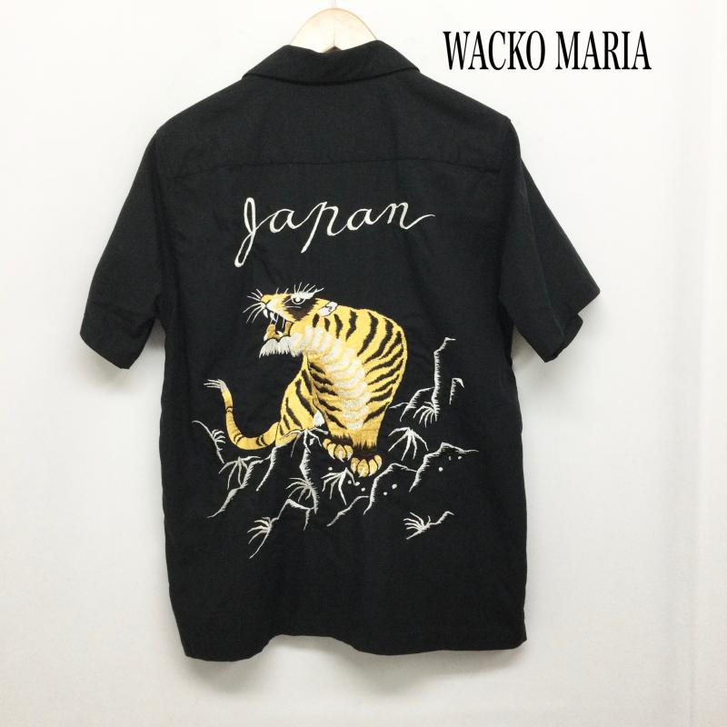 ワコマリア WACKO MARIA シャツ、ブラウス 半袖 ワコマリア nicetime 虎刺繍シャツ S 刺繍 黒 / ブラック / black メンズ USED 古着 中古 50160812
