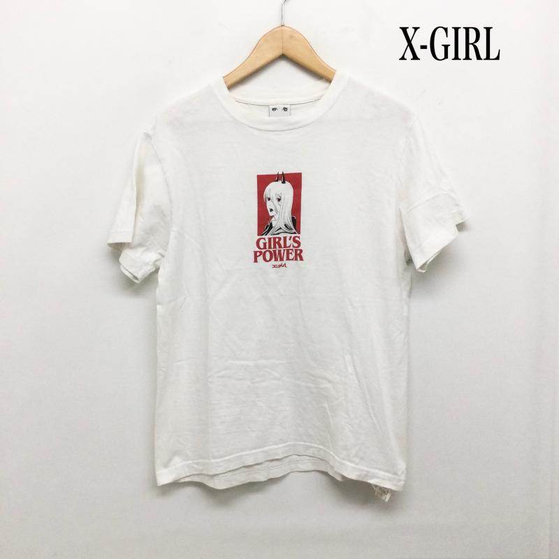 エックスガール X-girl Tシャツ 半袖 X-GIRL チェンソーマン パワー プリント 半袖Tシャツ カットソー ホワイト 105221011039 M キャラクター 白 / ホワイト / white メンズ USED 古着 中古 50160813