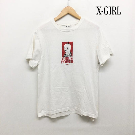 エックスガール X-girl Tシャツ 半袖 X-GIRL チェンソーマン パワー プリント 半袖Tシャツ カットソー ホワイト 105221011039 M キャラクター 白 / ホワイト / white メンズ USED 古着 中古 50160813