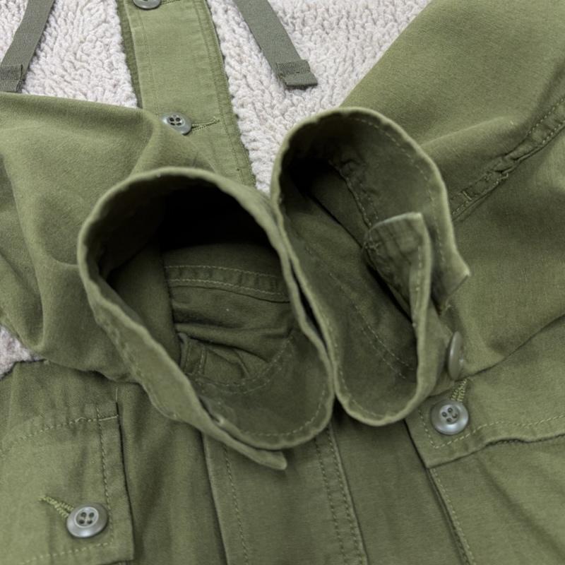 スピック＆スパン Spick & Span ジャケット、上着 ジャンパー、ブルゾン 19AW ミリタリー ボアミックス ブルゾン ドッキング ジャケット フード FREE 無地 カーキ / カーキ / khaki X ベージュ / ベージュ / beige レディース USED 古着 中古 50160818