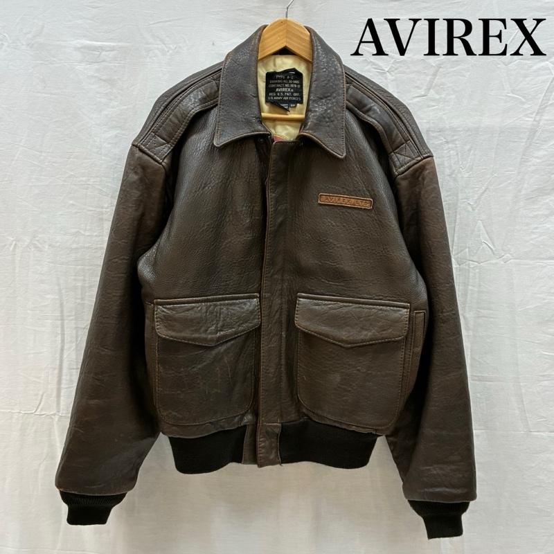 アヴィレックス AVIREX ジャケット、上着 フライトジャケット A-2 レザー フライトジャケット XS メンズ USED 古着 中古 50160821
