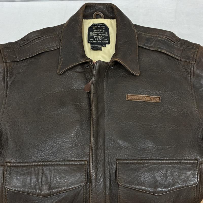 アヴィレックス AVIREX ジャケット、上着 フライトジャケット A-2 レザー フライトジャケット XS メンズ USED 古着 中古 50160821