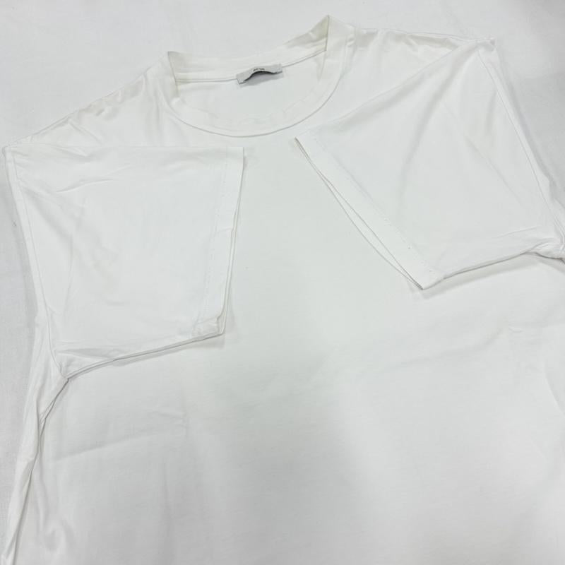 エイトン ATON Tシャツ 半袖 半袖 クルーネック 無地 Tシャツ オンワード樫山 4 無地 白 / ホワイト / white レディース USED 古着 中古 50160824