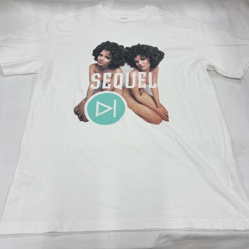 古着 USED Tシャツ 半袖 SEQUEL シークエル 半袖 ガール プリント Tシャツ L プリント 白 / ホワイト / white メンズ USED 古着 中古 50160825