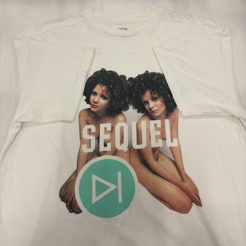 古着 USED Tシャツ 半袖 SEQUEL シークエル 半袖 ガール プリント Tシャツ L プリント 白 / ホワイト / white メンズ USED 古着 中古 50160825