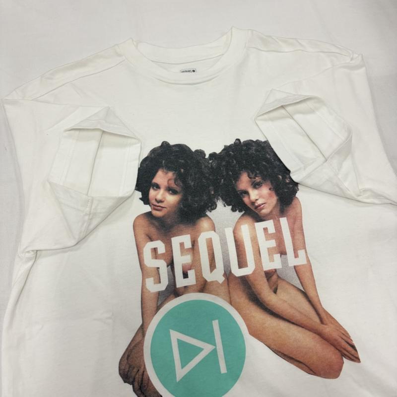 古着 USED Tシャツ 半袖 SEQUEL シークエル 半袖 ガール プリント Tシャツ L プリント 白 / ホワイト / white メンズ USED 古着 中古 50160825