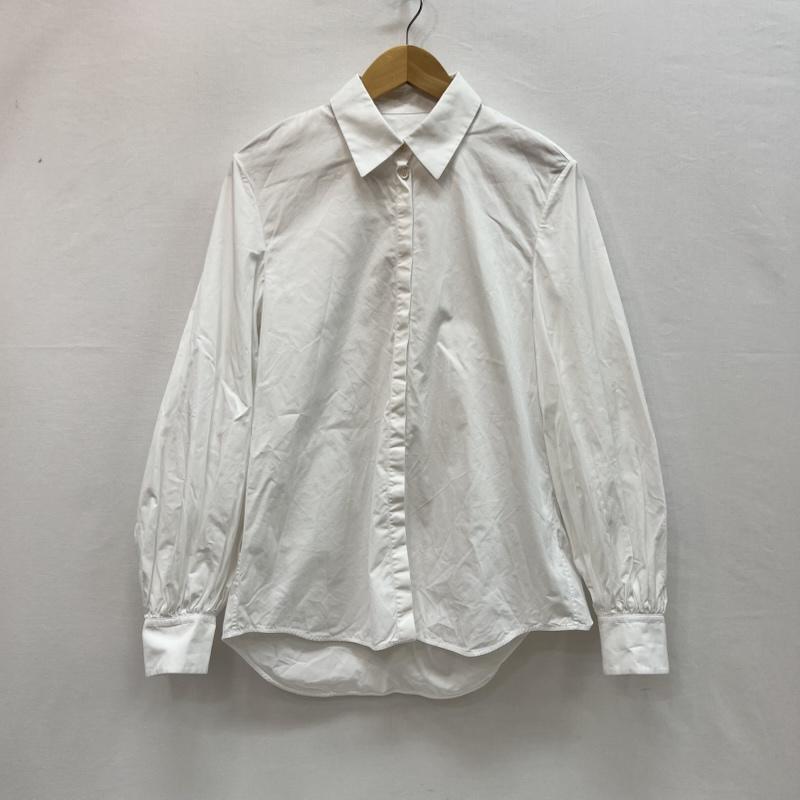 ジルサンダー JIL SANDER シャツ、ブラウス 長袖 ボリュームスリーブ 比翼 コットンシャツ 34 白 / ホワイト / white レディース USED 古着 中古 50160826