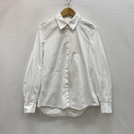 ジルサンダー JIL SANDER シャツ、ブラウス 長袖 ボリュームスリーブ 比翼 コットンシャツ 34 白 / ホワイト / white レディース USED 古着 中古 50160826