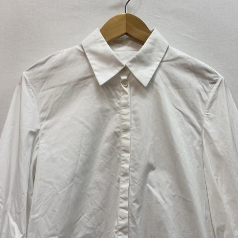 ジルサンダー JIL SANDER シャツ、ブラウス 長袖 ボリュームスリーブ 比翼 コットンシャツ 34 白 / ホワイト / white レディース USED 古着 中古 50160826