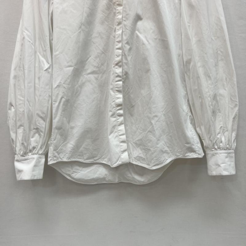 ジルサンダー JIL SANDER シャツ、ブラウス 長袖 ボリュームスリーブ 比翼 コットンシャツ 34 白 / ホワイト / white レディース USED 古着 中古 50160826