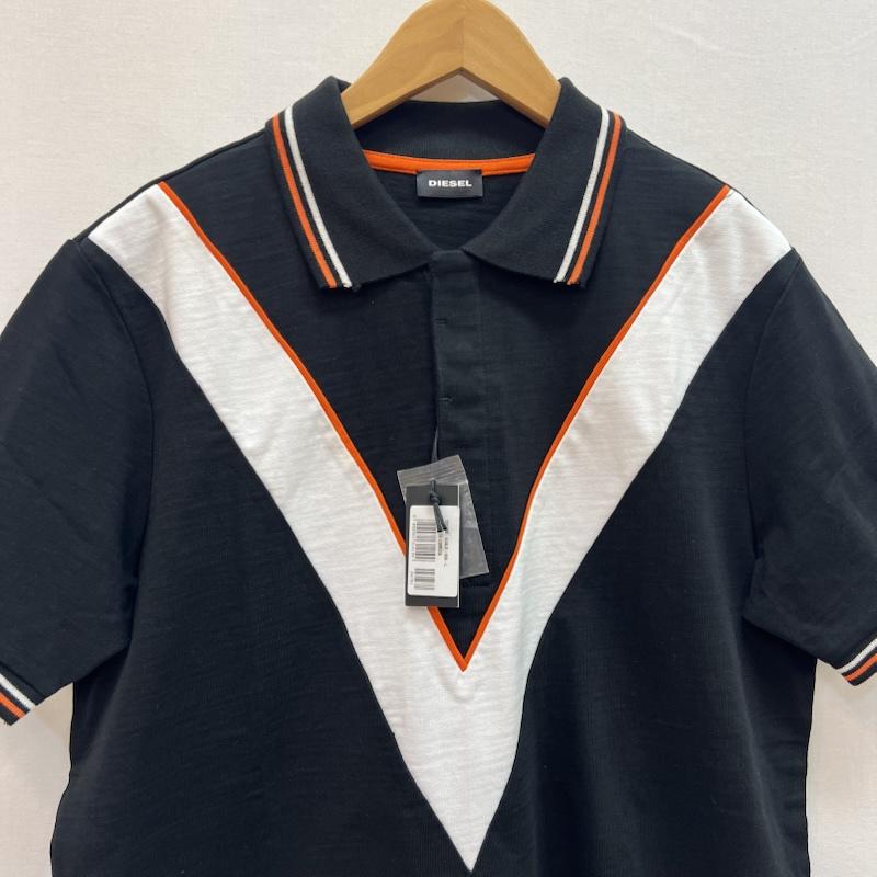 ディーゼル DIESEL ポロシャツ 半袖 タグ付き ポロシャツ L 黒 / ブラック / black メンズ USED 古着 中古 50160845