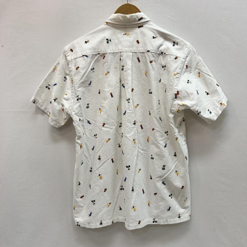 サンサーフ SUN SURF シャツ、ブラウス 半袖 ハワイアン フラガール プリント ボタンダウンシャツ SS31736 M 白 / ホワイト / white メンズ USED 古着 中古 50160847
