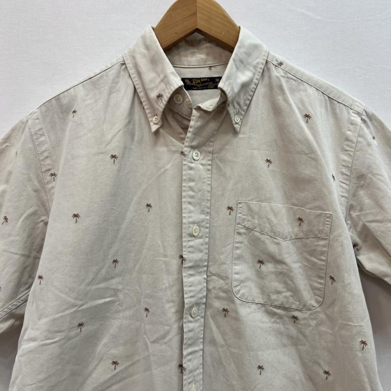 サンサーフ SUN SURF シャツ、ブラウス 半袖 ヤシの木 パームツリー ボタンダウンシャツ SS34974 M ベージュ / ベージュ / beige メンズ USED 古着 中古 50160848