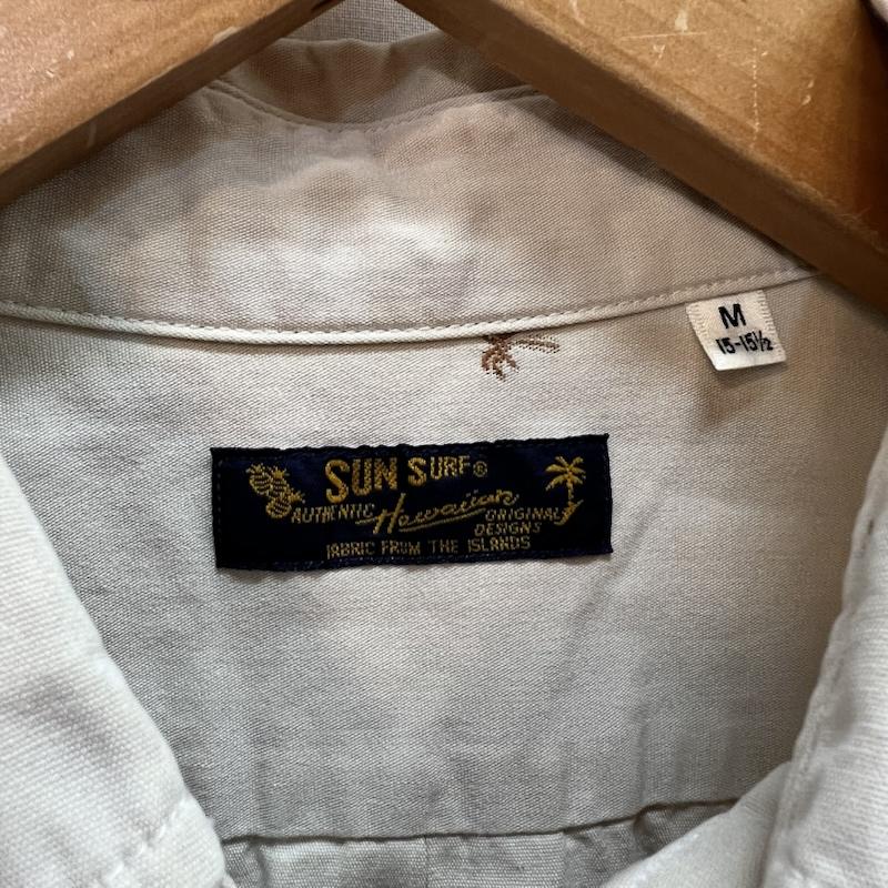 サンサーフ SUN SURF シャツ、ブラウス 半袖 ヤシの木 パームツリー ボタンダウンシャツ SS34974 M ベージュ / ベージュ / beige メンズ USED 古着 中古 50160848