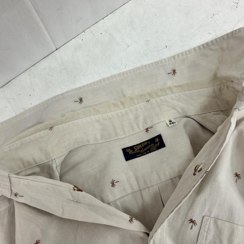 サンサーフ SUN SURF シャツ、ブラウス 半袖 ヤシの木 パームツリー ボタンダウンシャツ SS34974 M ベージュ / ベージュ / beige メンズ USED 古着 中古 50160848