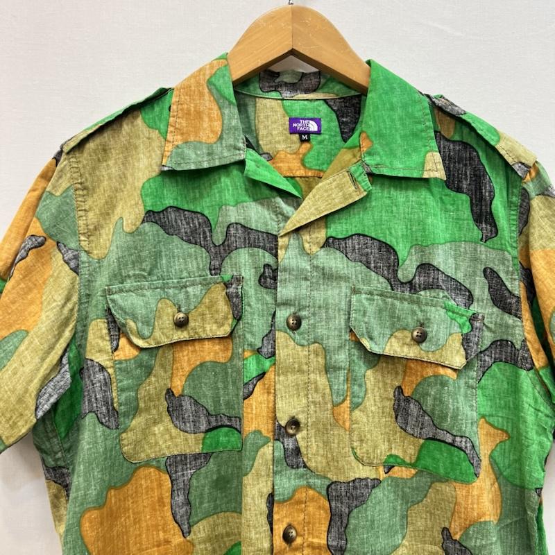 ザノースフェイス THE NORTH FACE シャツ、ブラウス 半袖 カモフラ 迷彩 コットン シャツ M 緑 / グリーン / green メンズ USED 古着 中古 50160850