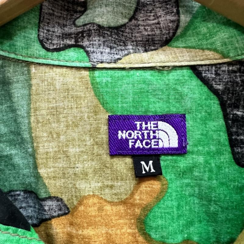 ザノースフェイス THE NORTH FACE シャツ、ブラウス 半袖 カモフラ 迷彩 コットン シャツ M 緑 / グリーン / green メンズ USED 古着 中古 50160850