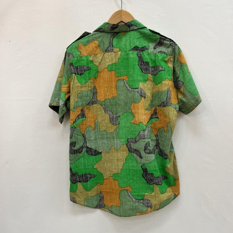 ザノースフェイス THE NORTH FACE シャツ、ブラウス 半袖 カモフラ 迷彩 コットン シャツ M 緑 / グリーン / green メンズ USED 古着 中古 50160850