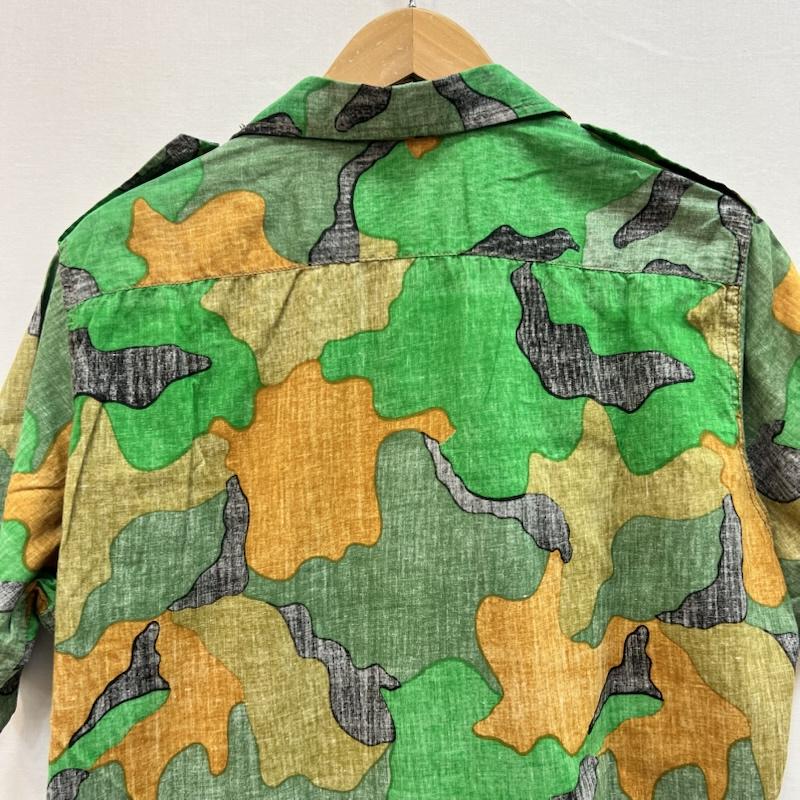 ザノースフェイス THE NORTH FACE シャツ、ブラウス 半袖 カモフラ 迷彩 コットン シャツ M 緑 / グリーン / green メンズ USED 古着 中古 50160850