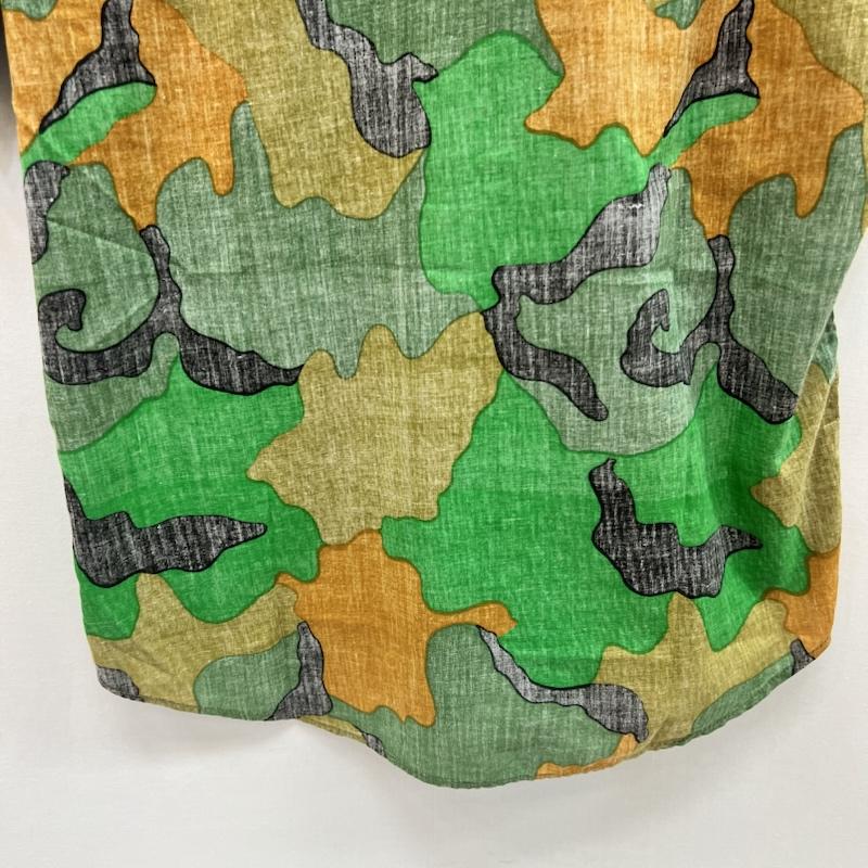ザノースフェイス THE NORTH FACE シャツ、ブラウス 半袖 カモフラ 迷彩 コットン シャツ M 緑 / グリーン / green メンズ USED 古着 中古 50160850