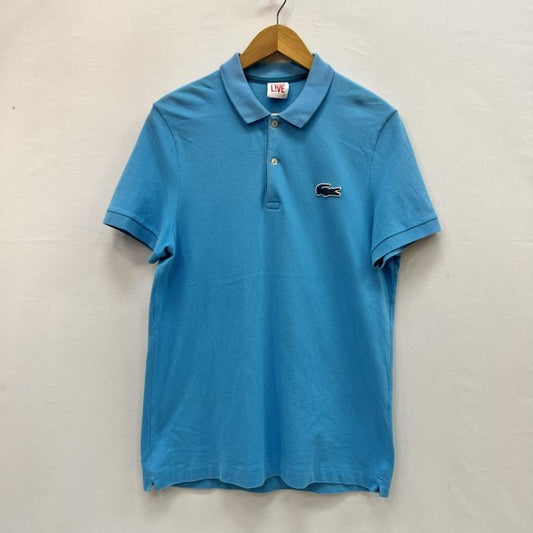 ラコステ LACOSTE ポロシャツ 半袖 デカワニ ロゴ ポロシャツ 5 青 / ブルー / blue メンズ USED 古着 中古 50160852