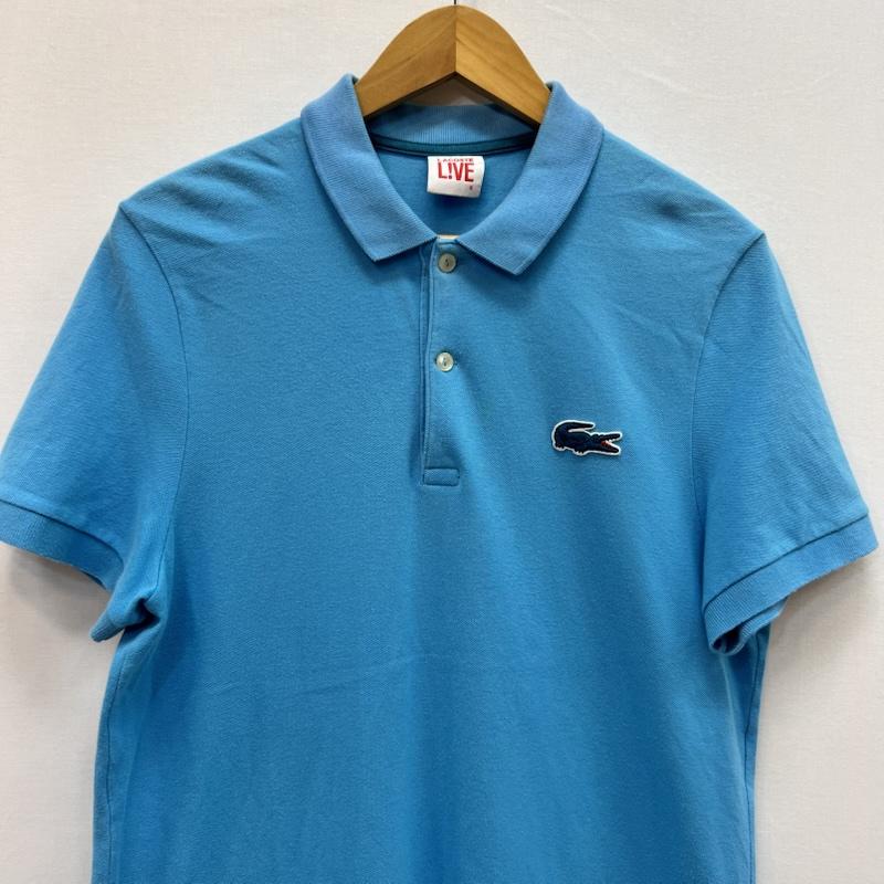 ラコステ LACOSTE ポロシャツ 半袖 デカワニ ロゴ ポロシャツ 5 青 / ブルー / blue メンズ USED 古着 中古 50160852