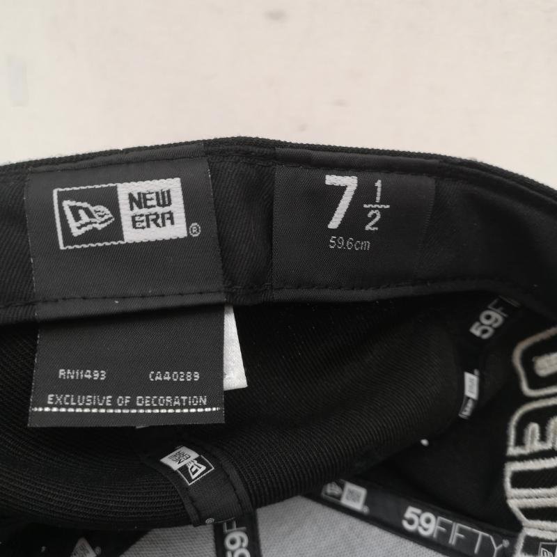 ニューエラ NEW ERA 帽子 キャップ Neon Tube ネオン チューブロゴ キャップ 7 1/2 - 黒 / ブラック / black メンズ USED 古着 中古 50160857