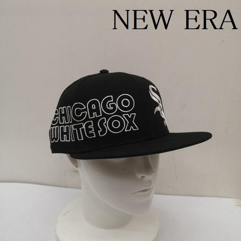 ニューエラ NEW ERA 帽子 キャップ ネオンチューブ ロゴ シカゴ ホワイトソックス キャップ 7 1/2 - 黒 / ブラック / black メンズ USED 古着 中古 50160858