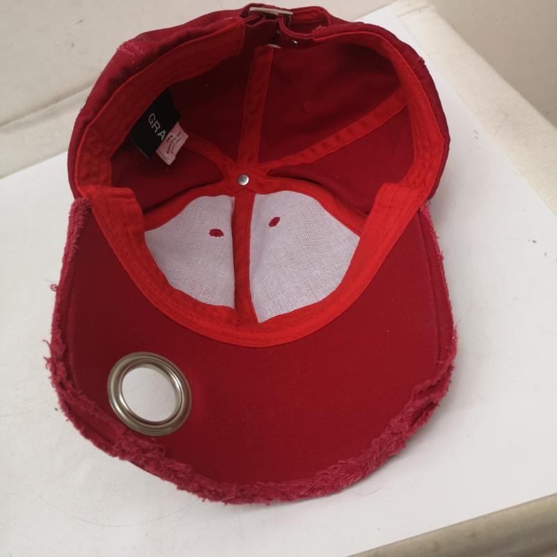 古着 USED 帽子 キャップ GRANCY アイレット デザイン ダメージ キャップ GRAOT765 - 赤 / レッド / red メンズ USED 古着 中古 50160859