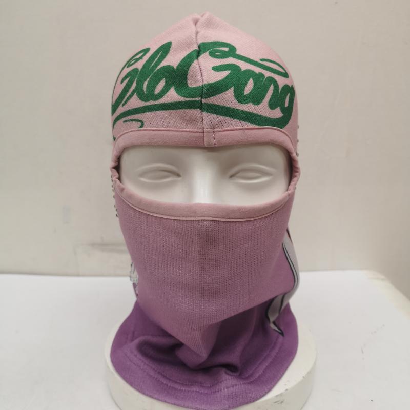 古着 USED 帽子 ニット帽 GLOGANG Death And Glory スキー マスク - 桃 / ピンク / pink X 紫 / パープル / purple メンズ USED 古着 中古 50160865