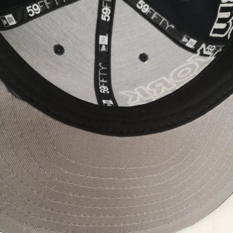 ニューエラ NEW ERA 帽子 キャップ ネオンチューブ ロゴ ニューヨーク ヤンキース 7 1/2 - 紺 / ネイビー / navy メンズ USED 古着 中古 50160870