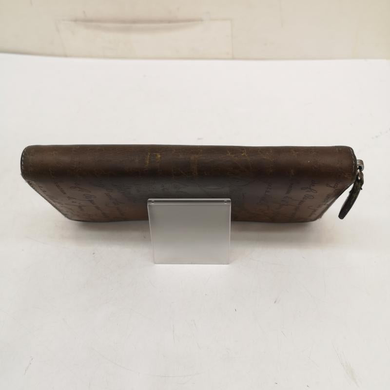 ベルルッティ Berluti 財布 長財布 イタウバ スクリット レザー ロング ジップウォレット 長財布 - 茶 / ブラウン / brown メンズ USED 古着 中古 50160875