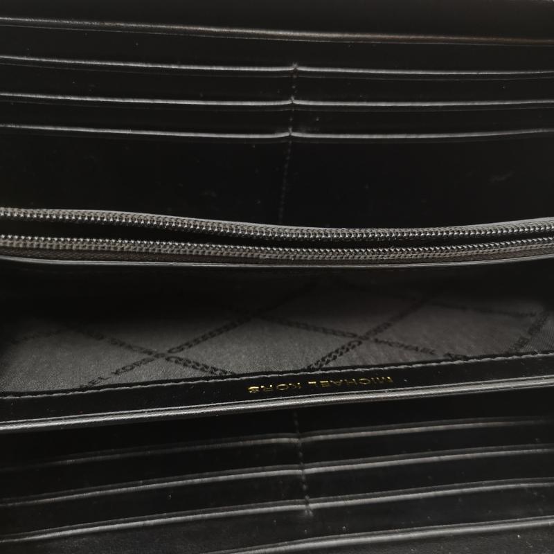 マイケルコース MICHAEL KORS 財布 長財布 ラウンドファスナー 長財布 34H1GT9E8L - 黒 / ブラック / black レディース USED 古着 中古 50160876