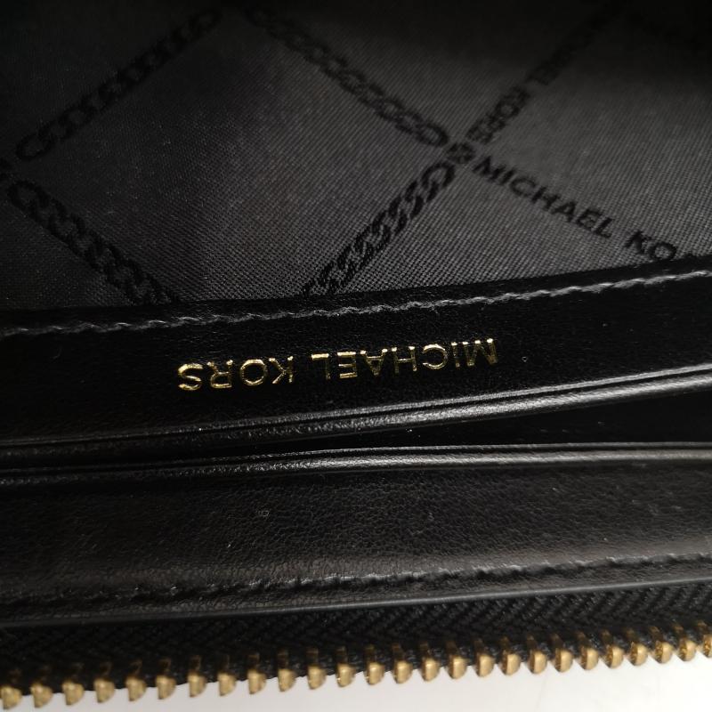 マイケルコース MICHAEL KORS 財布 長財布 ラウンドファスナー 長財布 34H1GT9E8L - 黒 / ブラック / black レディース USED 古着 中古 50160876